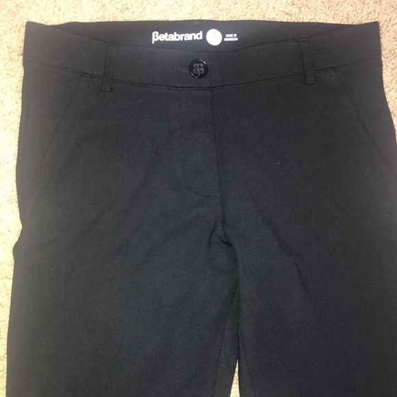Betabrand Straight Leg Classic Dress Pant Yoga Pants Black Small Petite - Picture 6 of 16